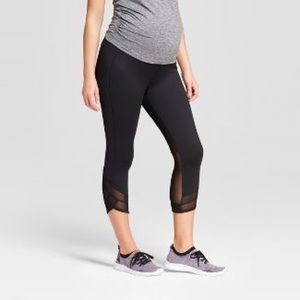 Champion Maternity Mesh Insert Capri Legging Sz S